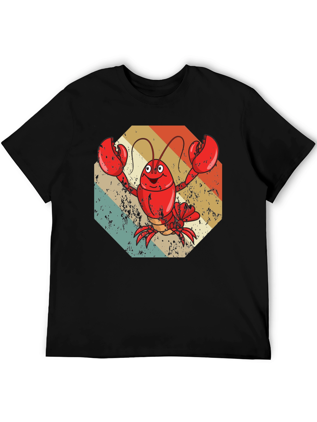 Retro Lobster Graphic Tee - Quirky Cartoon Design