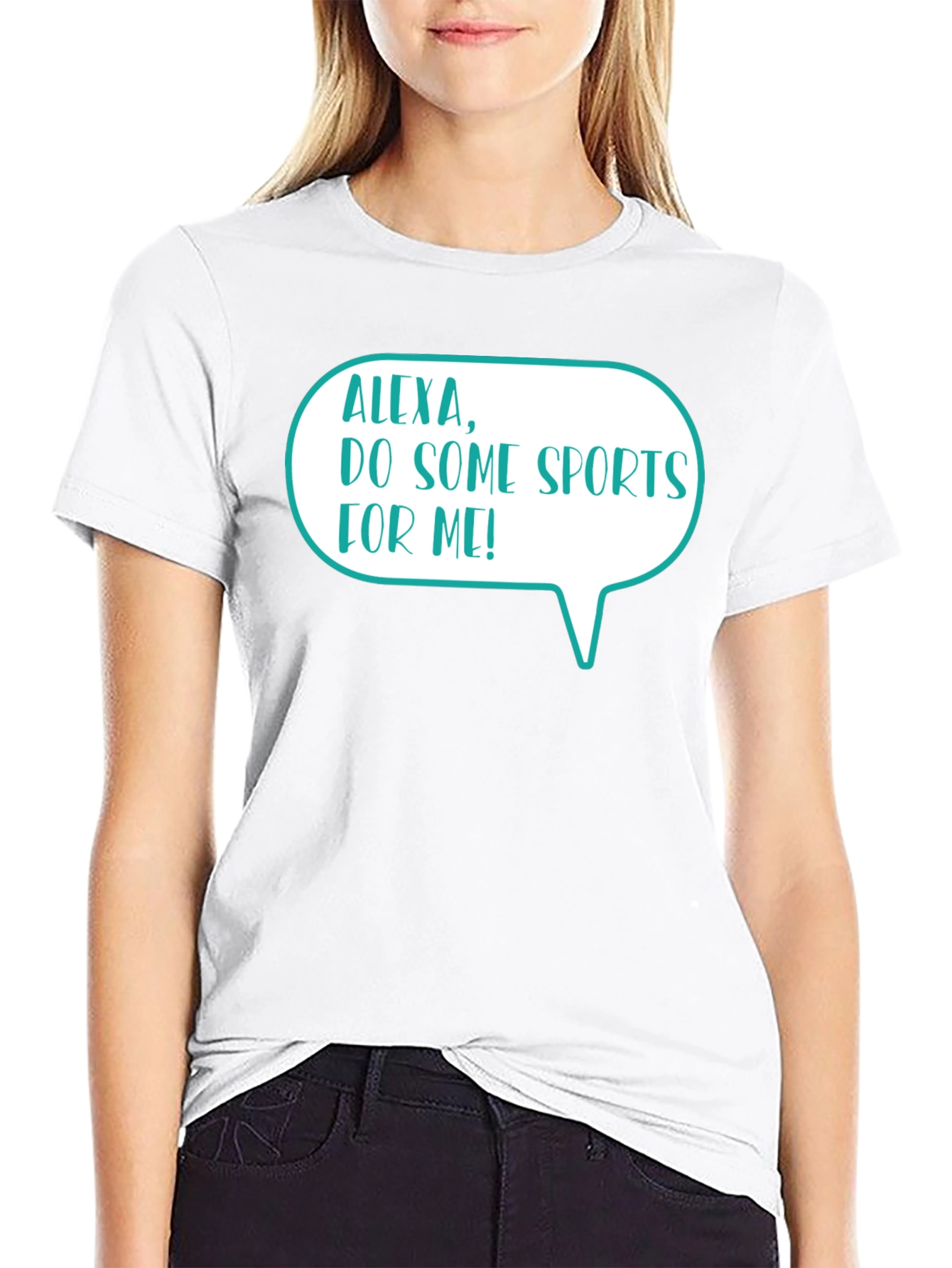 Alexa Do Some Sports Mens Black T-Shirt