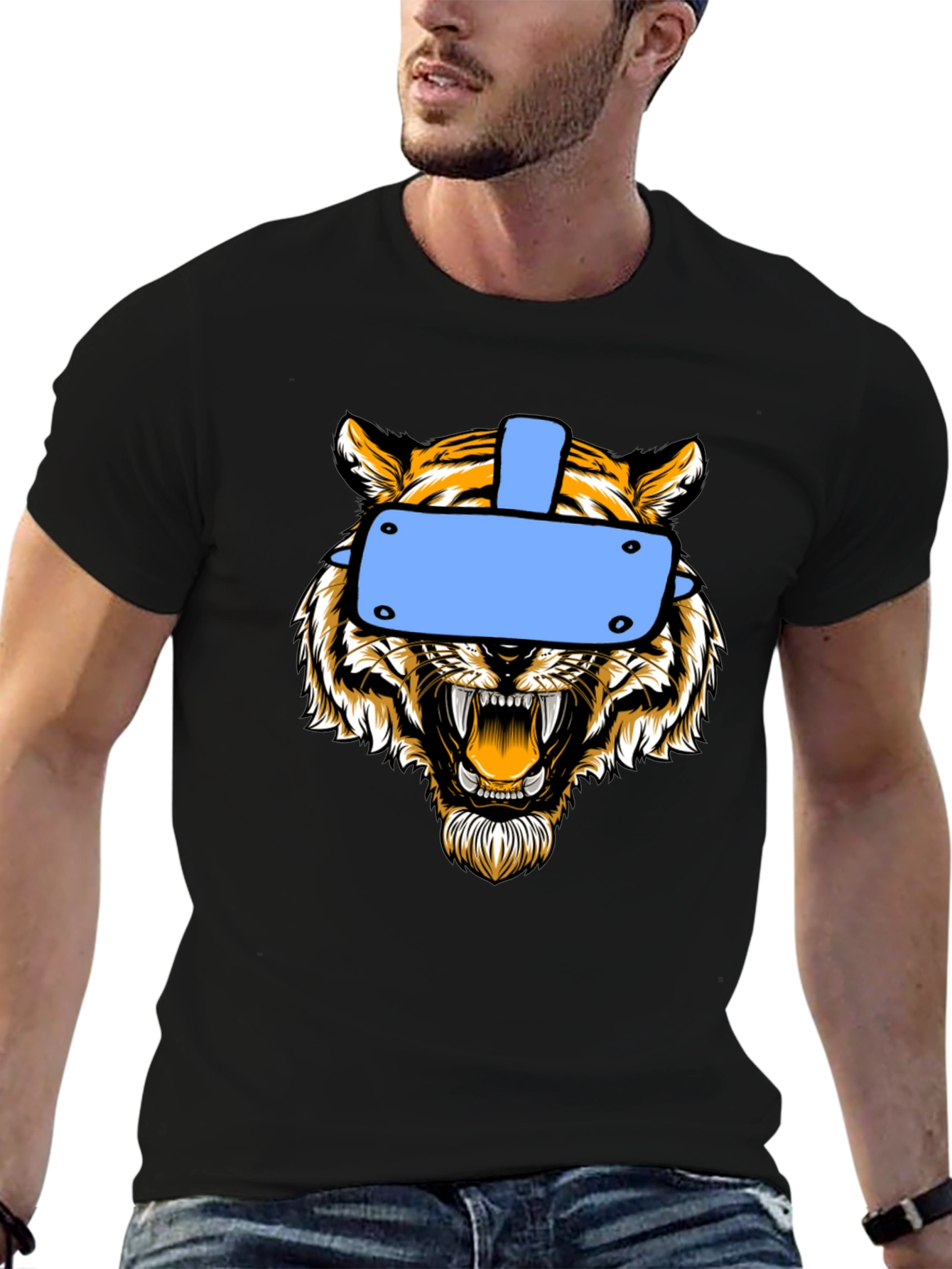 Tiger VR Headset Graphic Tee - Black
