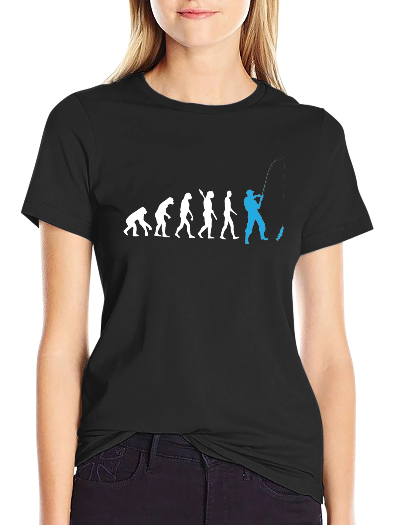 Evolution of Fishing Mens T-Shirt
