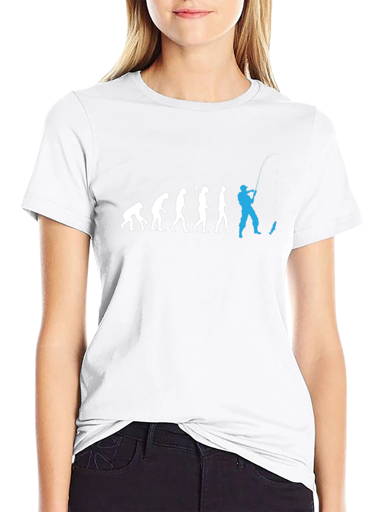Evolution of Fishing Mens T-Shirt
