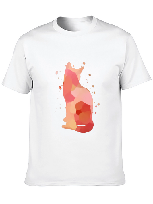 Watercolor Cat Graphic T-Shirt