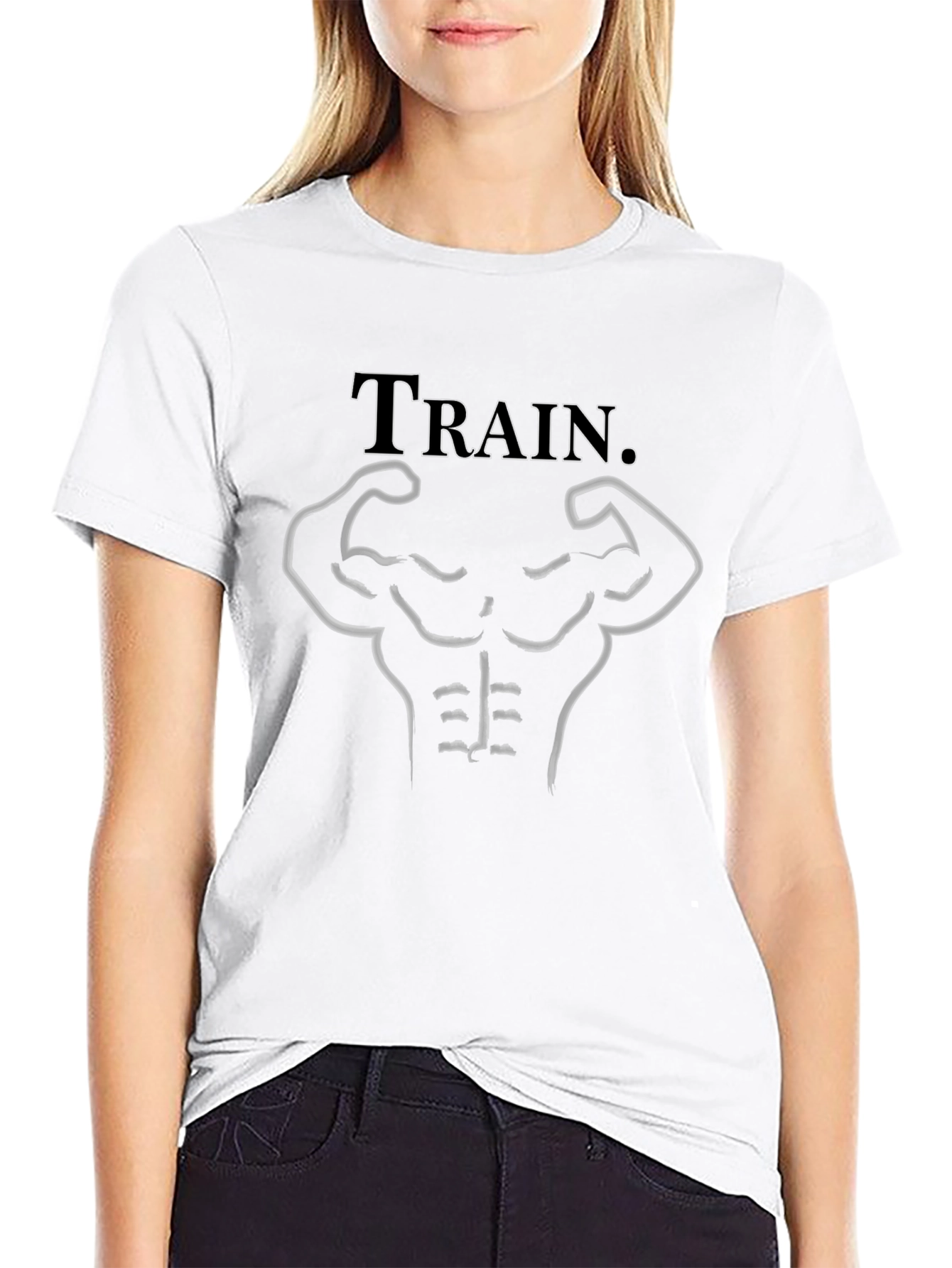 Train Graphic Black T-Shirt - Bodybuilding Fitness Gym