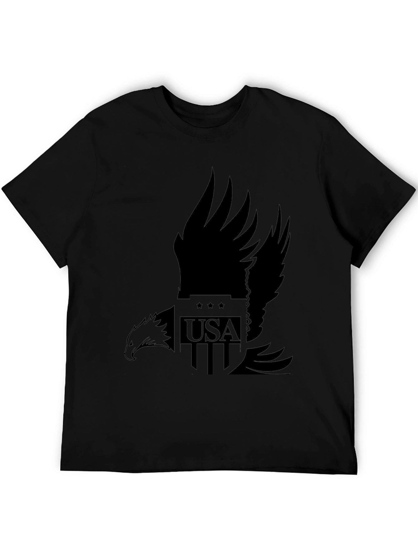 USA Eagle Graphic T-Shirt - Black