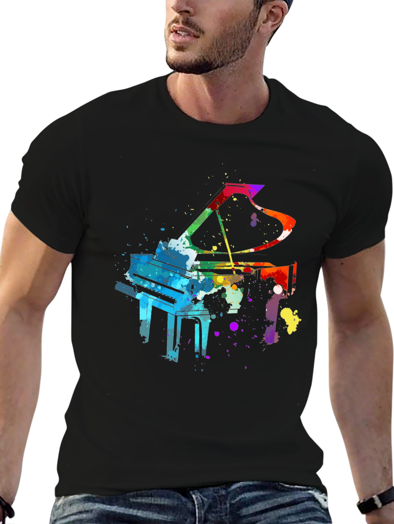 Watercolor Piano Graphic Tee