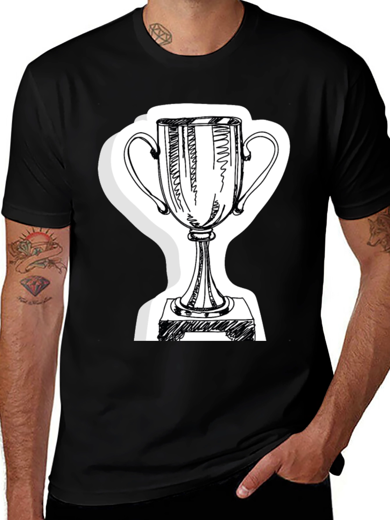 Trophy Graphic T-Shirt - Black Tee