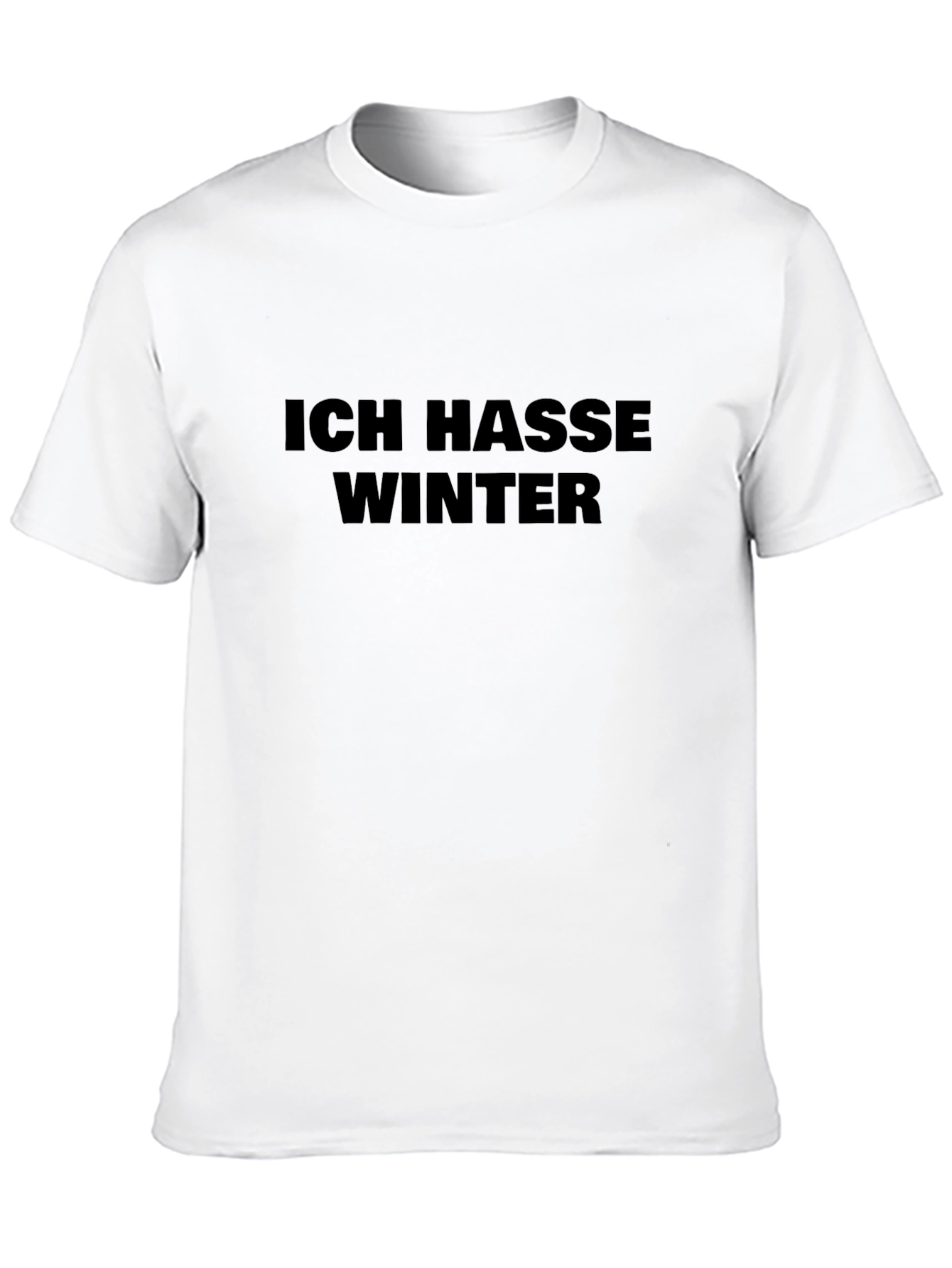 Ich Hasse Winter T-Shirt - Black German Text Tee