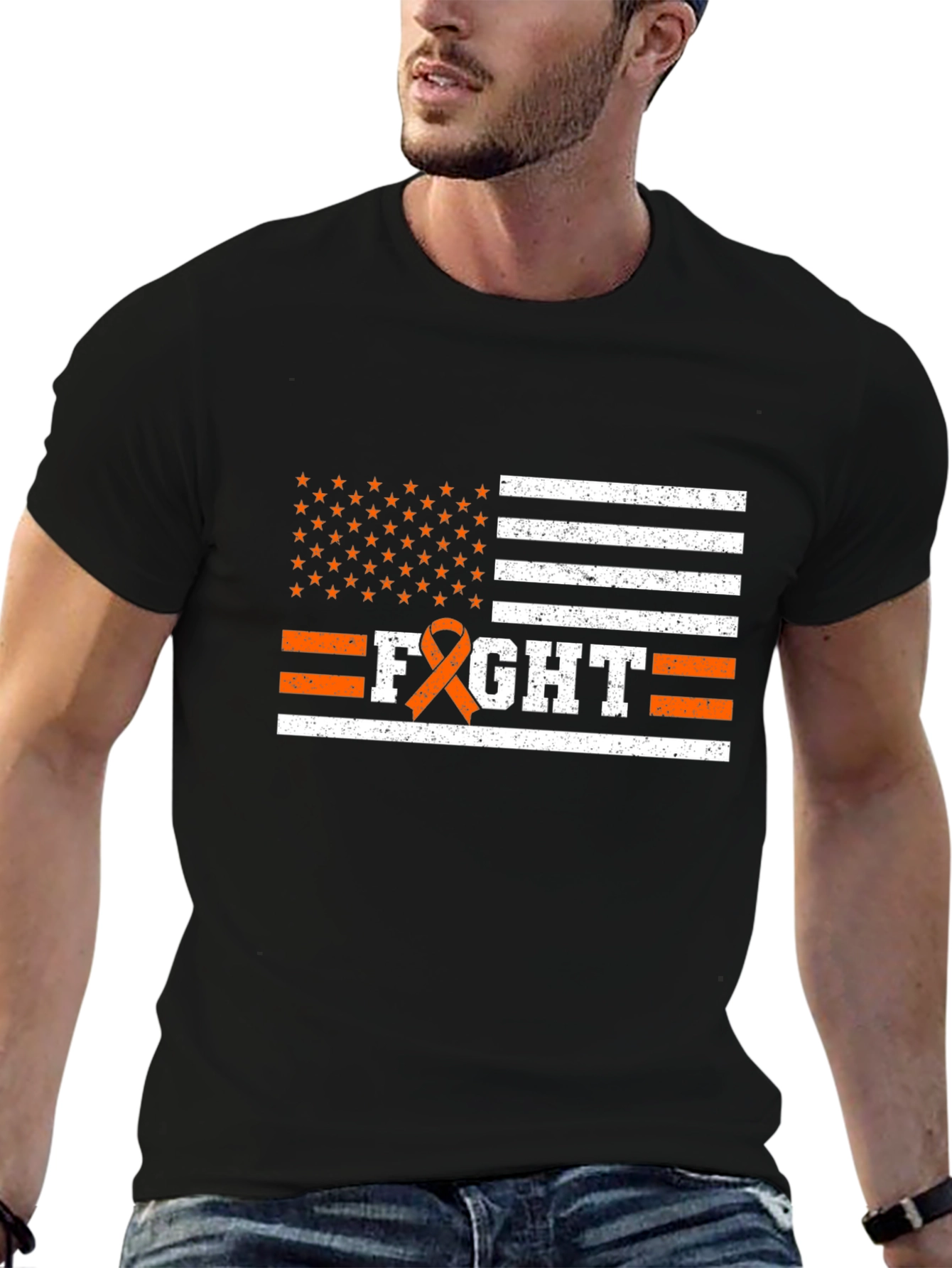 Fight Cancer Awareness T-Shirt Black