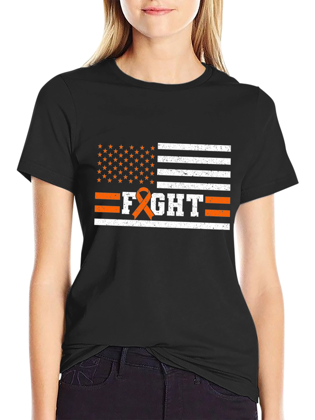 Fight Cancer Awareness T-Shirt Black
