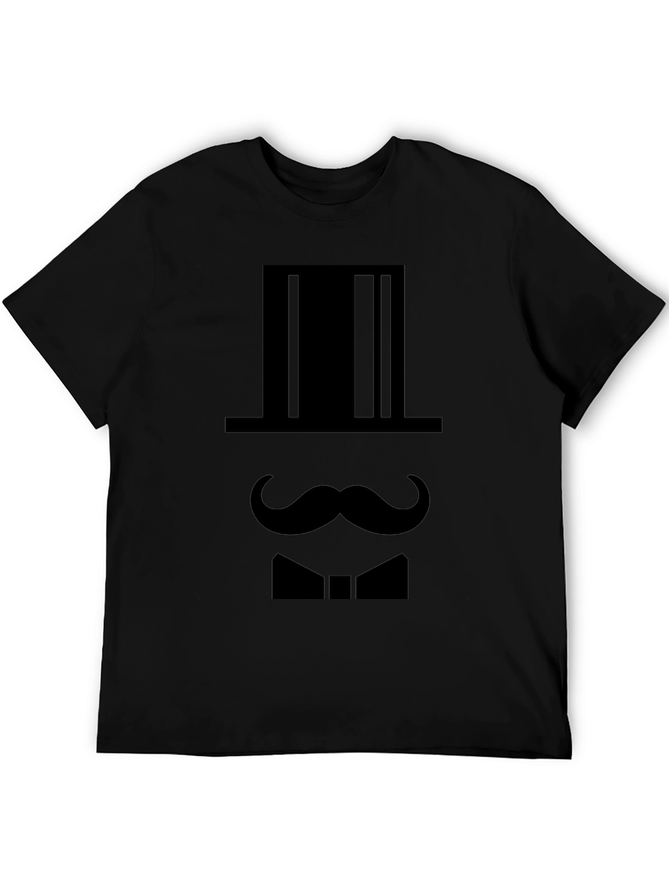 Gentleman Silhouette Graphic T-Shirt - Black