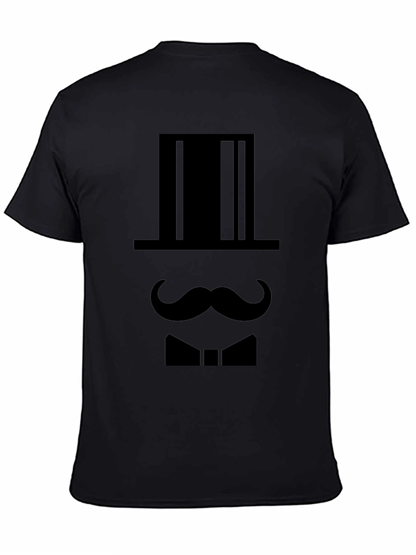Gentleman Silhouette Graphic T-Shirt - Black