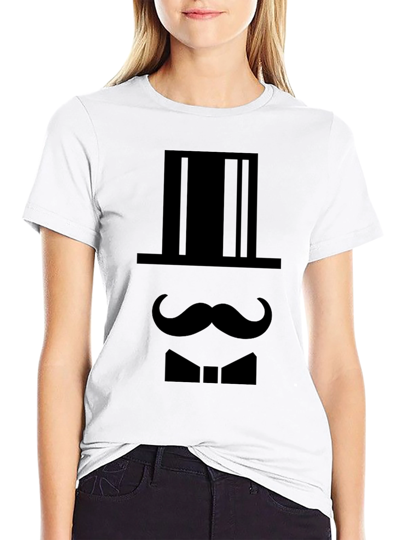 Gentleman Silhouette Graphic T-Shirt - Black