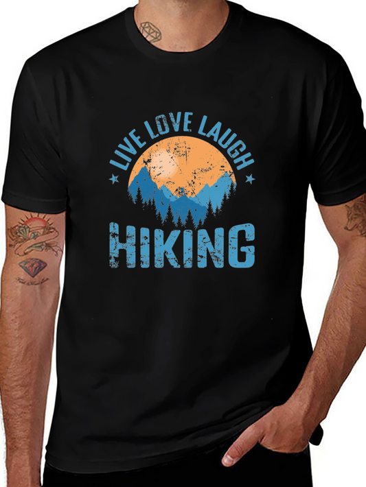 Live Love Laugh Hiking Graphic T-Shirt