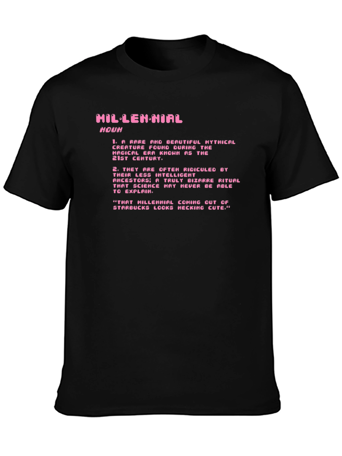 Millennial Definition Graphic Tee - Black
