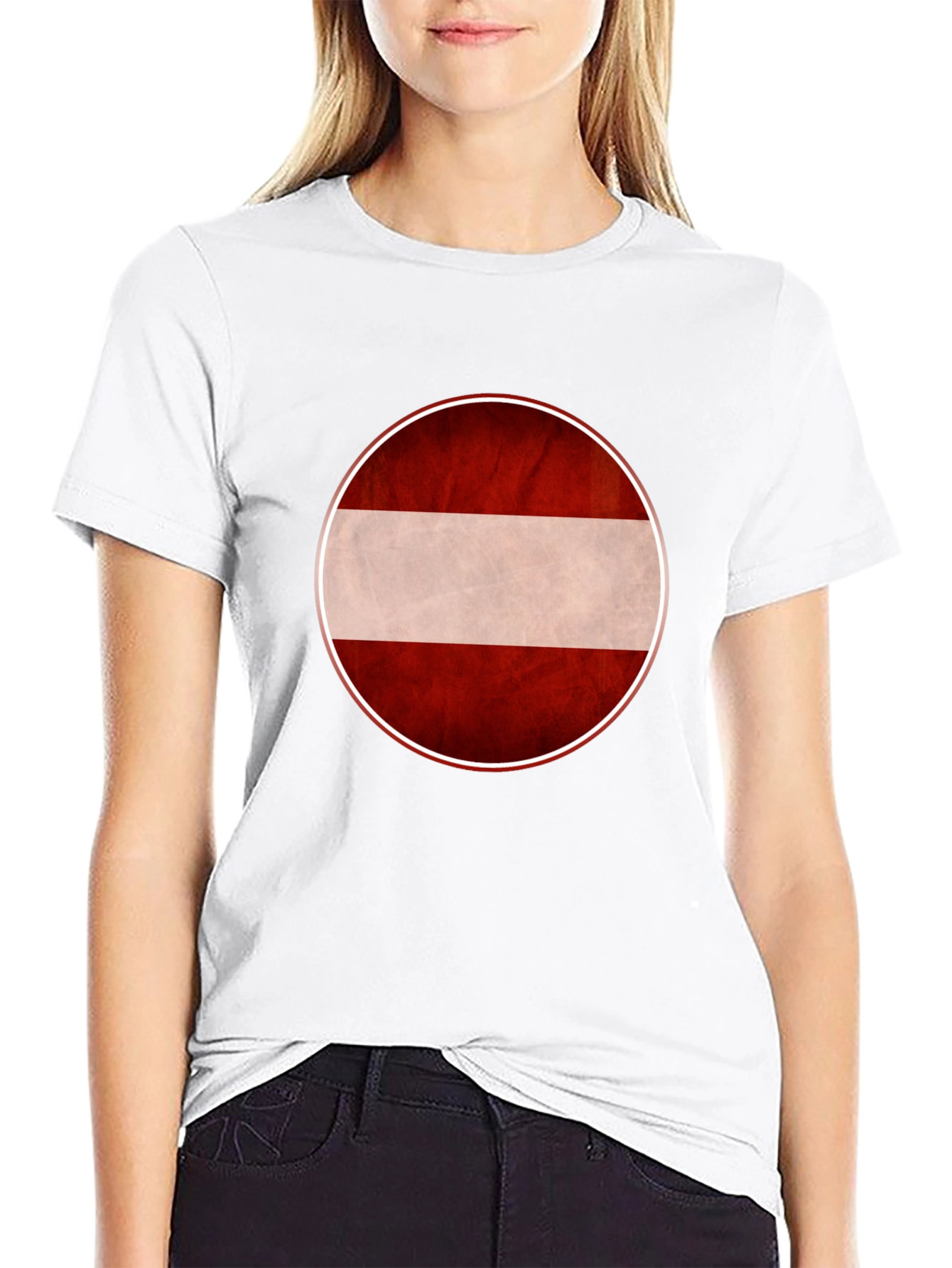Latvia Flag Graphic Tee - Unisex Black T-Shirt