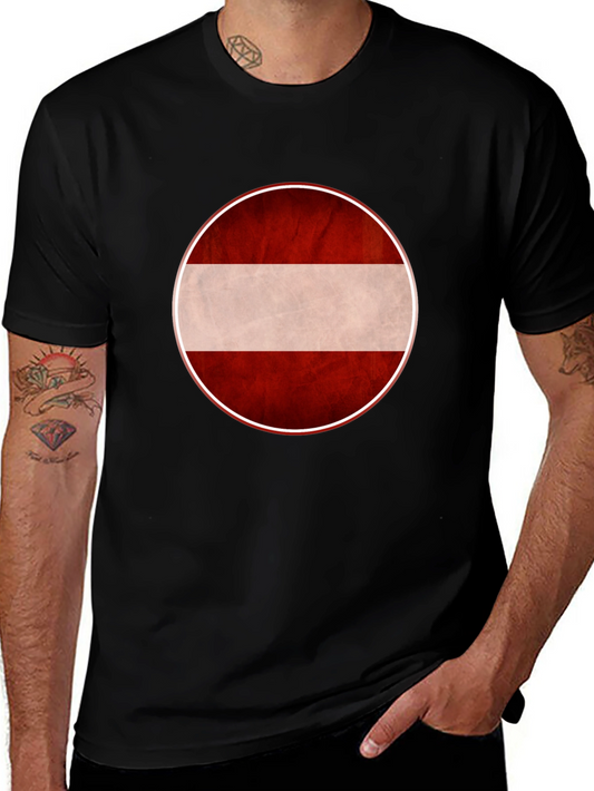 Latvia Flag Graphic Tee - Unisex Black T-Shirt