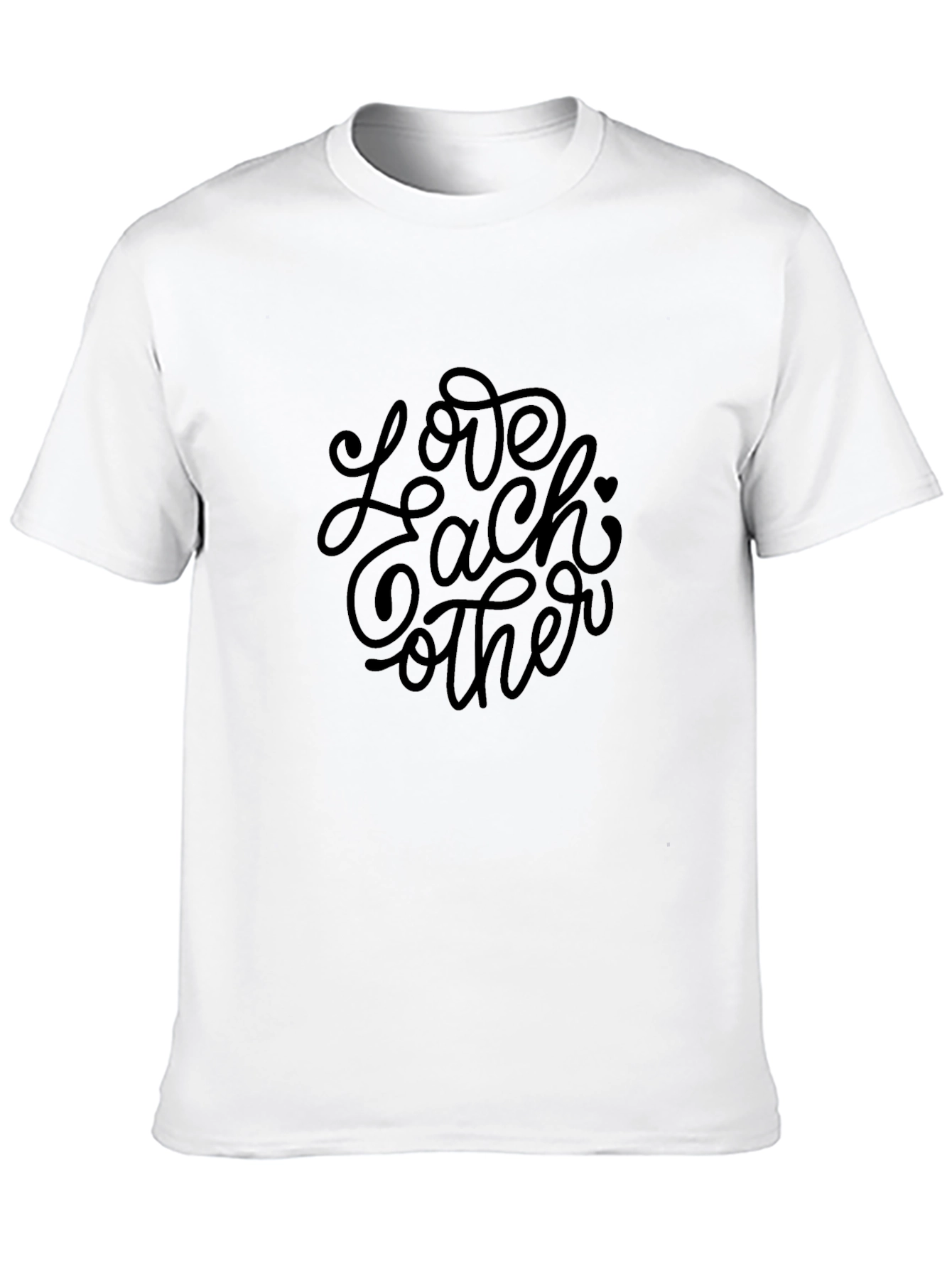 Love Each Other Black Crew Neck T-Shirt