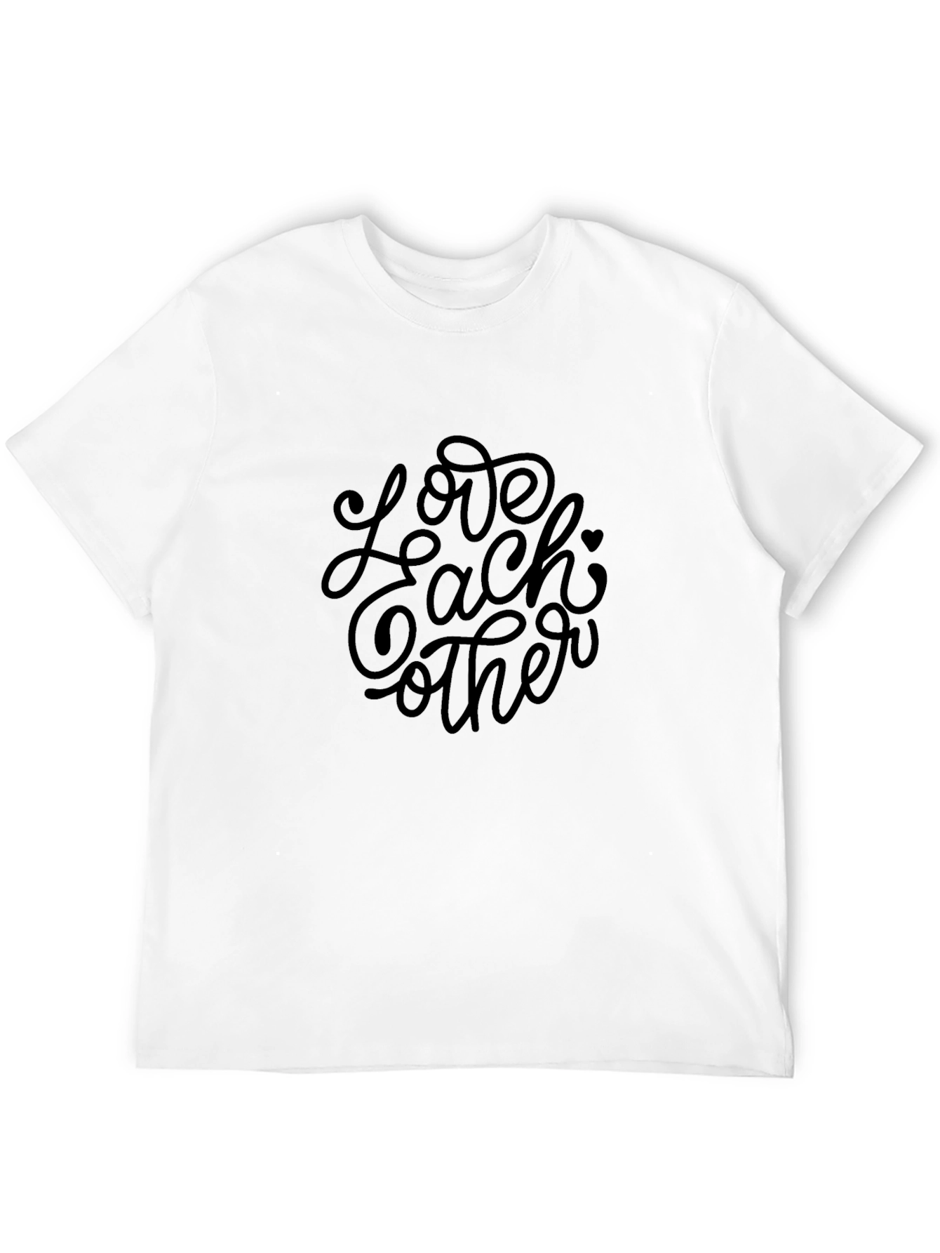 Love Each Other Black Crew Neck T-Shirt