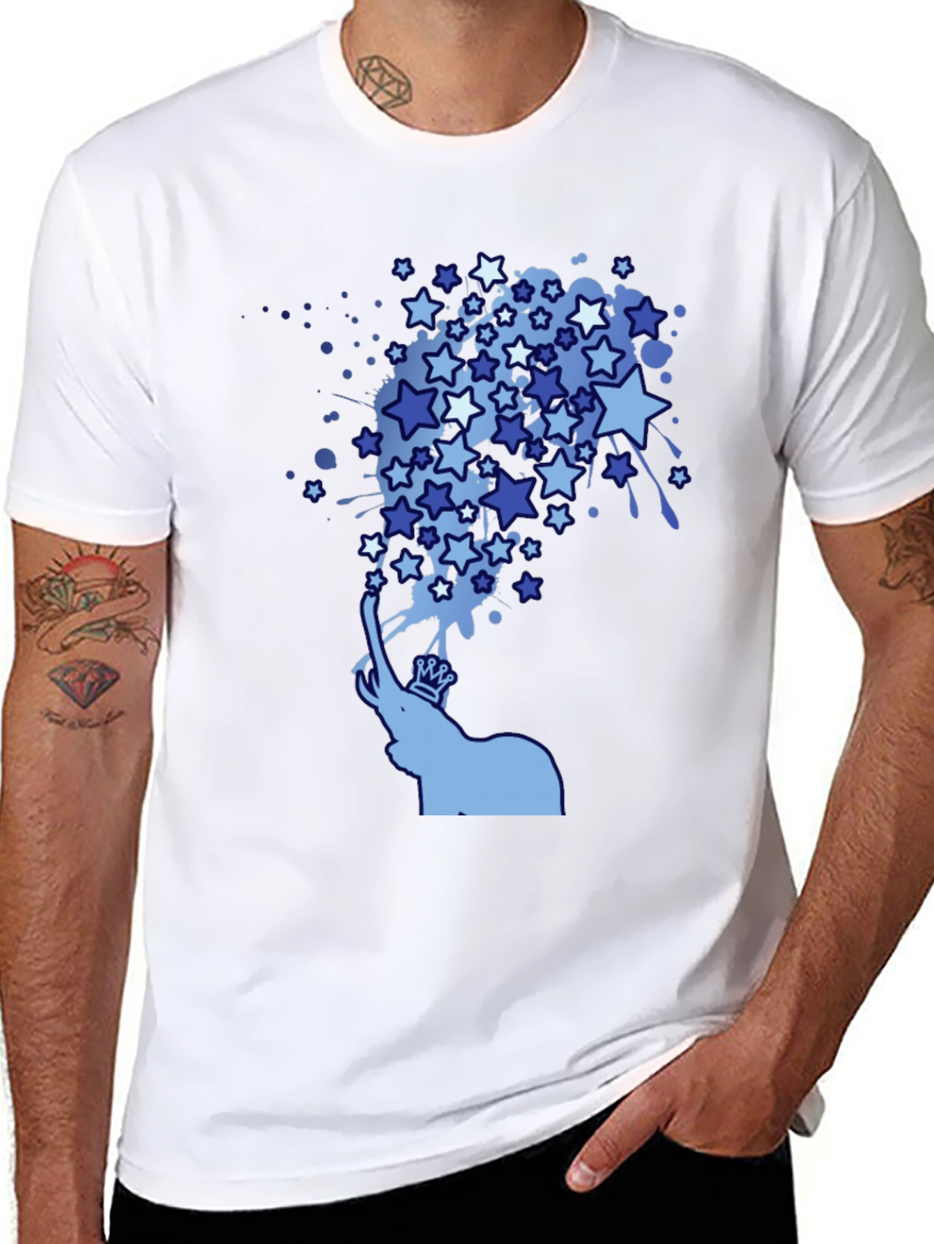 Elephant Starburst Tee - Unique Graphic Design