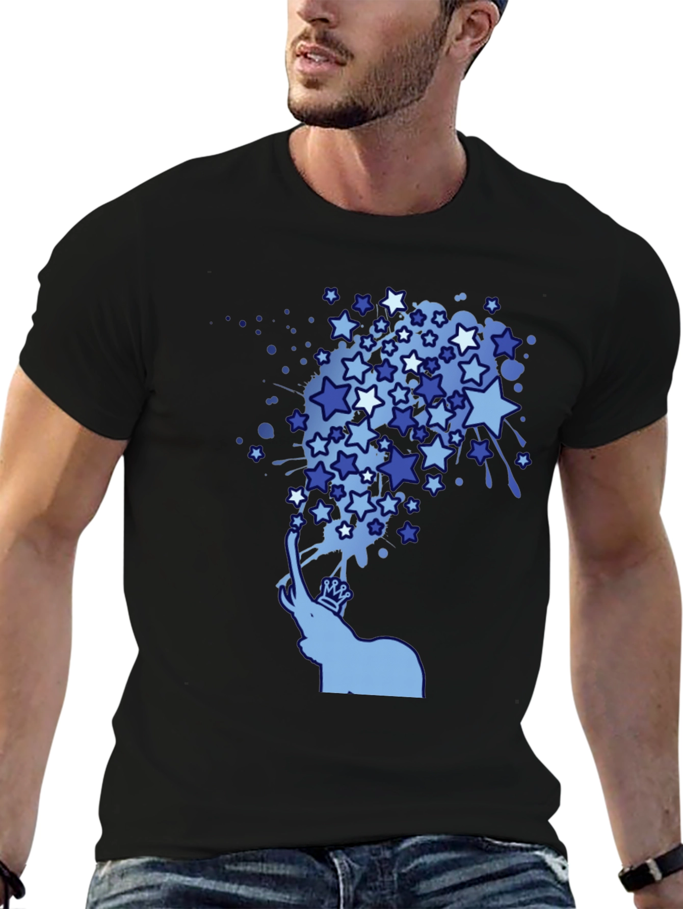 Elephant Starburst Tee - Unique Graphic Design