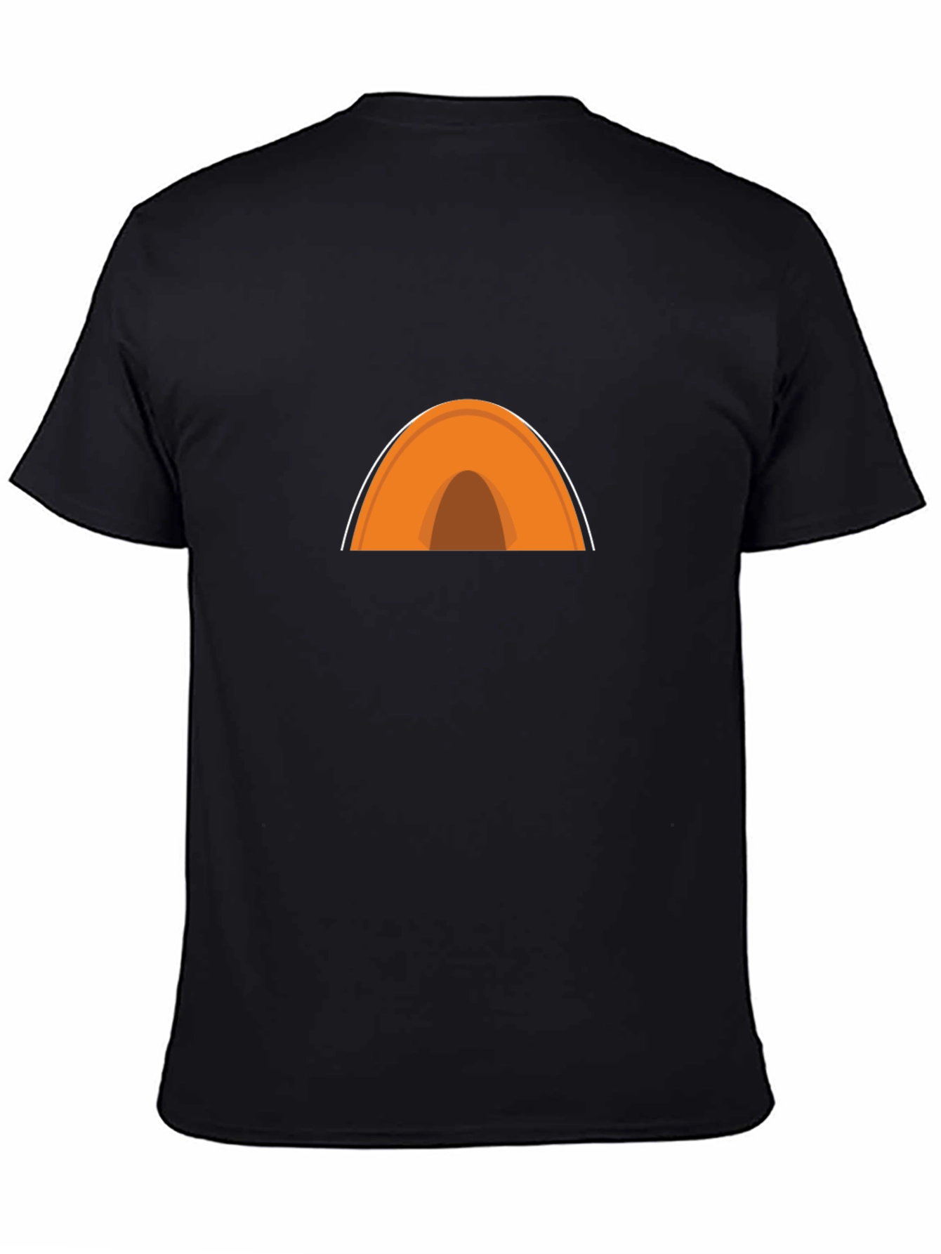 Orange Tent Graphic Black T-Shirt