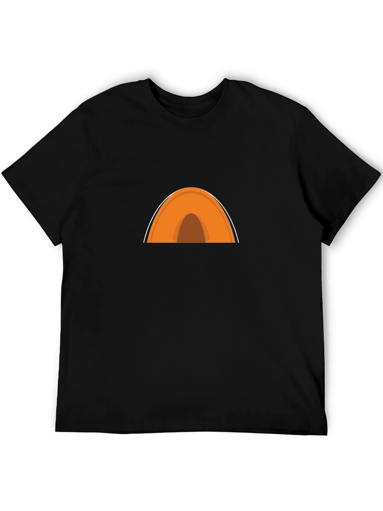 Orange Tent Graphic Black T-Shirt