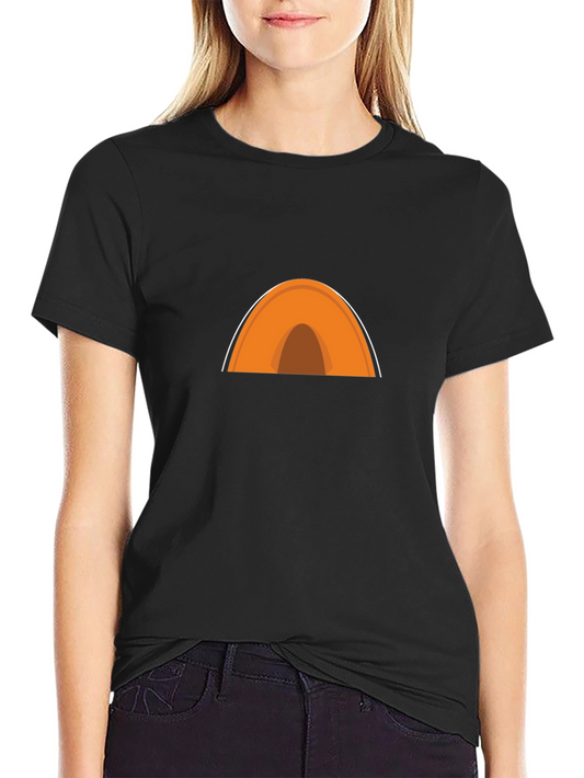 Orange Tent Graphic Black T-Shirt