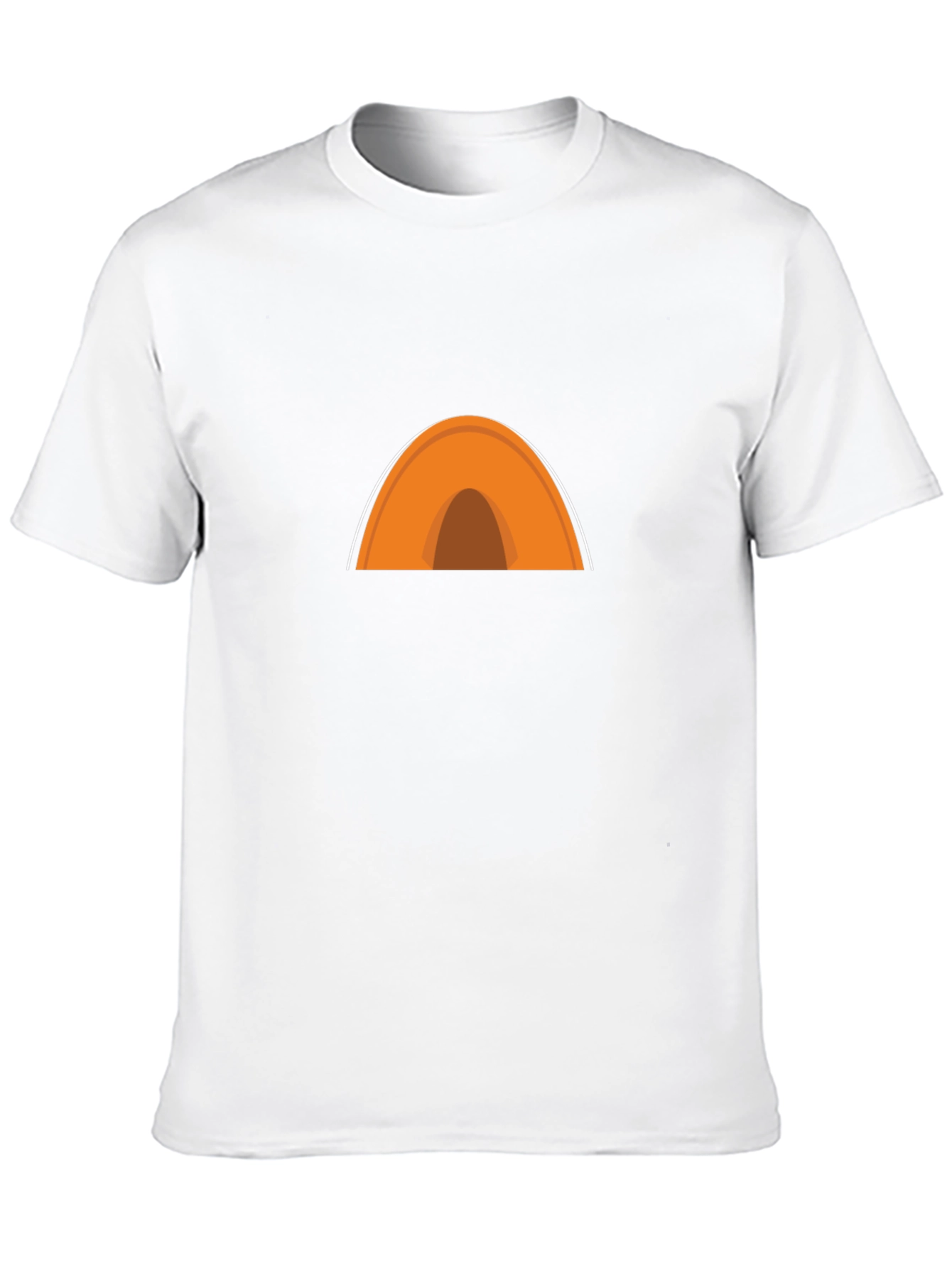 Orange Tent Graphic Black T-Shirt