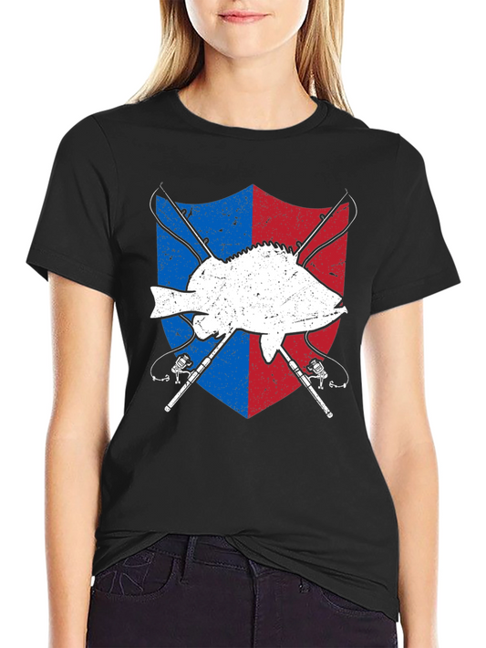 Fishing Shield Graphic T-Shirt