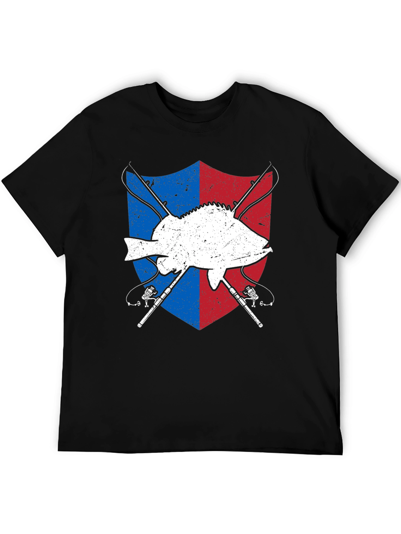 Fishing Shield Graphic T-Shirt