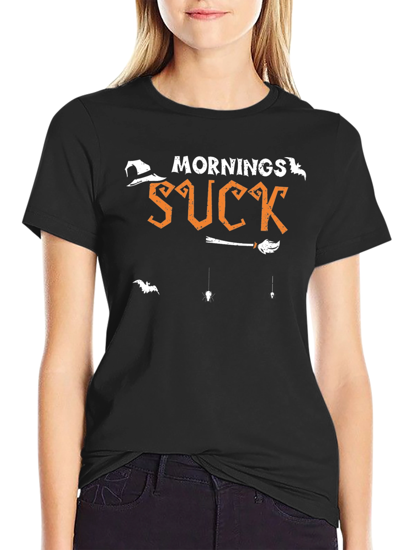 Mornings Suck Halloween T-Shirt