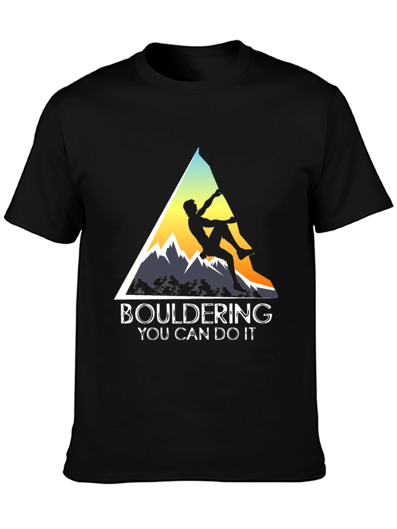 Bouldering You Can Do It Graphic Tee