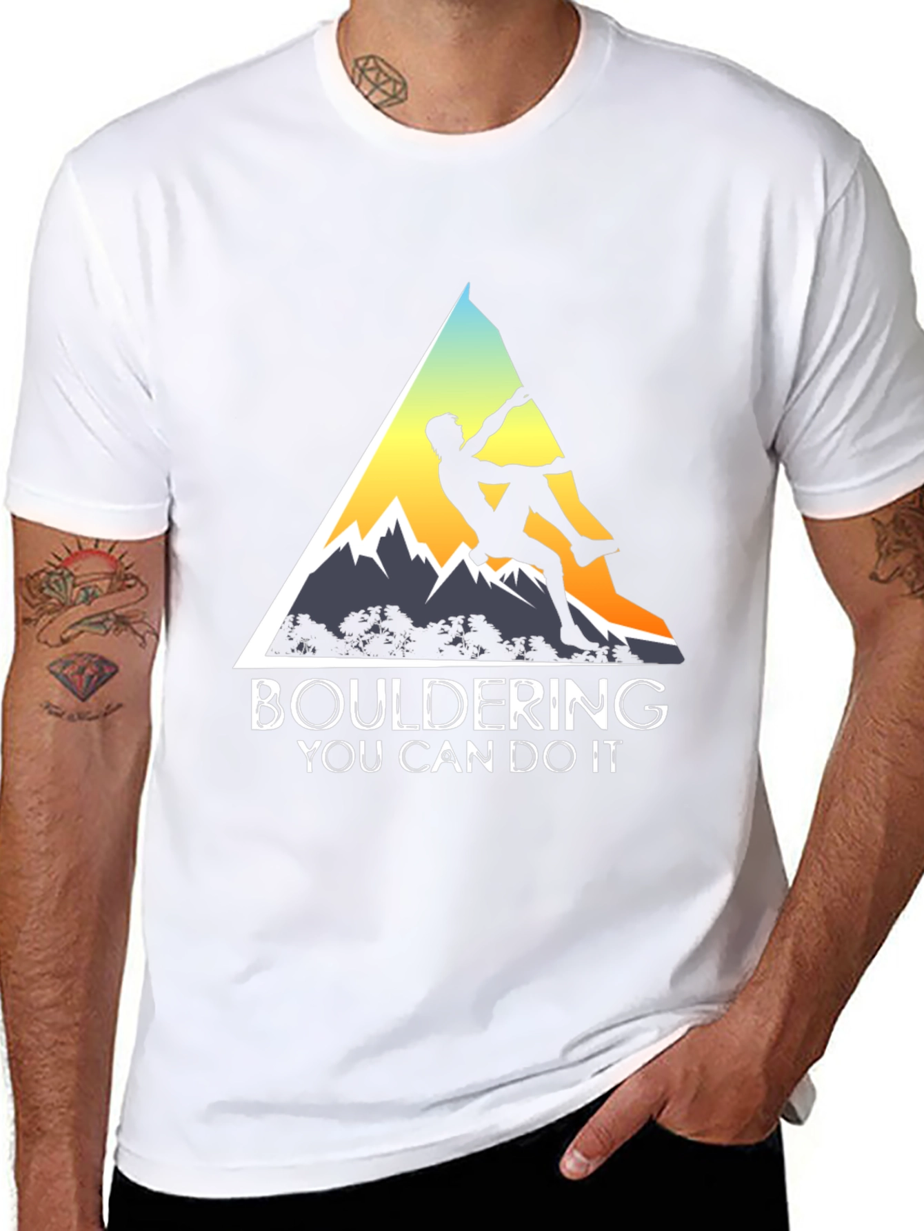 Bouldering You Can Do It Graphic Tee