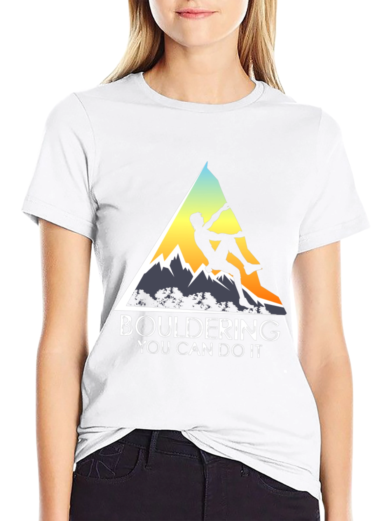 Bouldering You Can Do It Graphic Tee