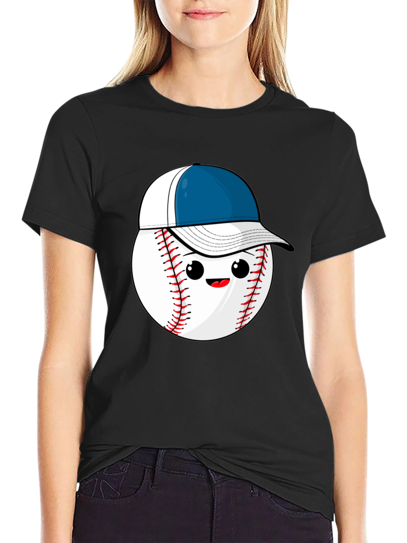 Baseball with Hat Graphic Tee