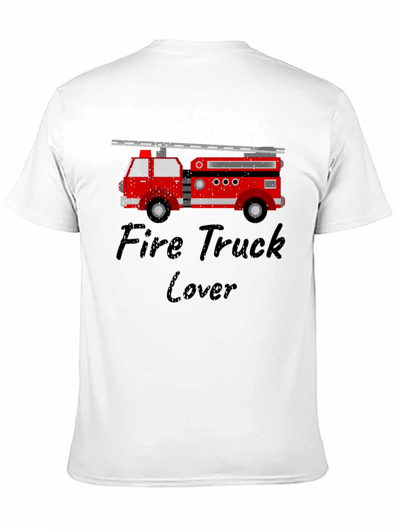 Fire Truck Lover Black T-Shirt