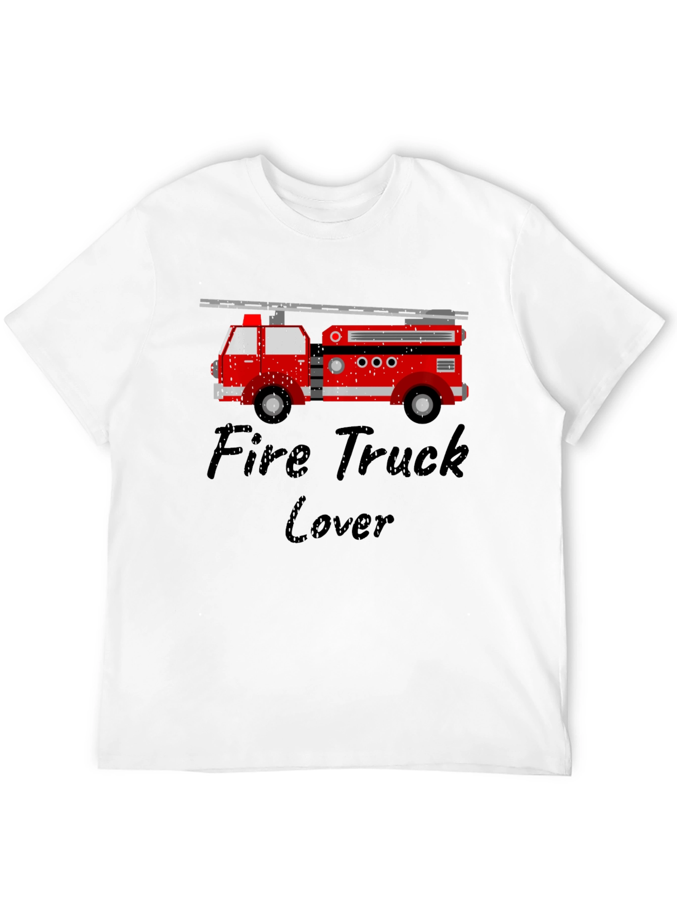 Fire Truck Lover Black T-Shirt