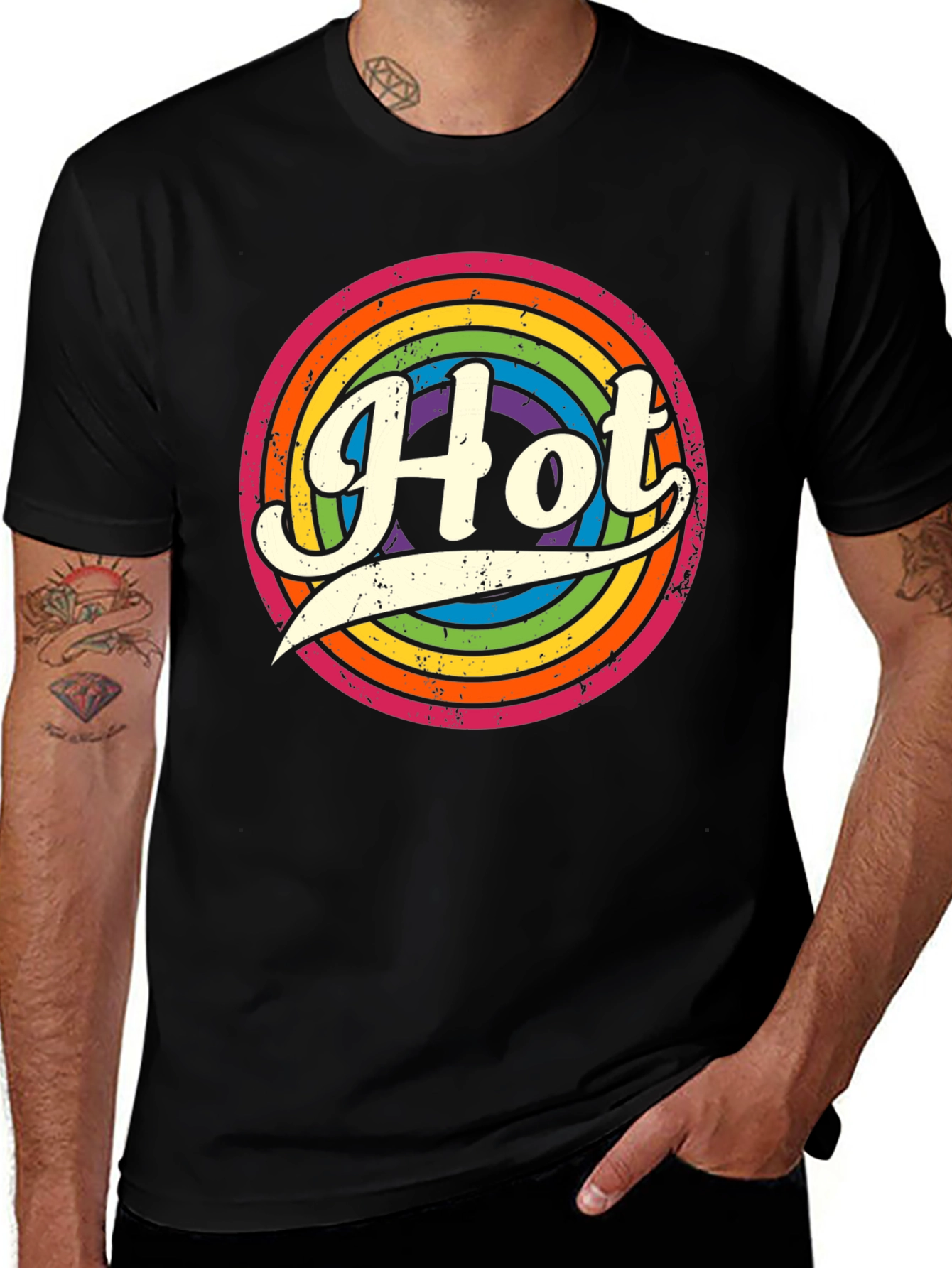 Retro Rainbow Hot T-Shirt