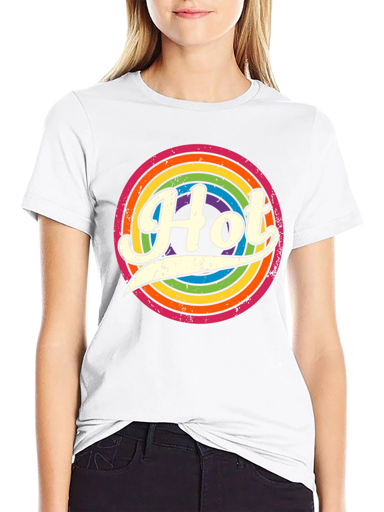 Retro Rainbow Hot T-Shirt