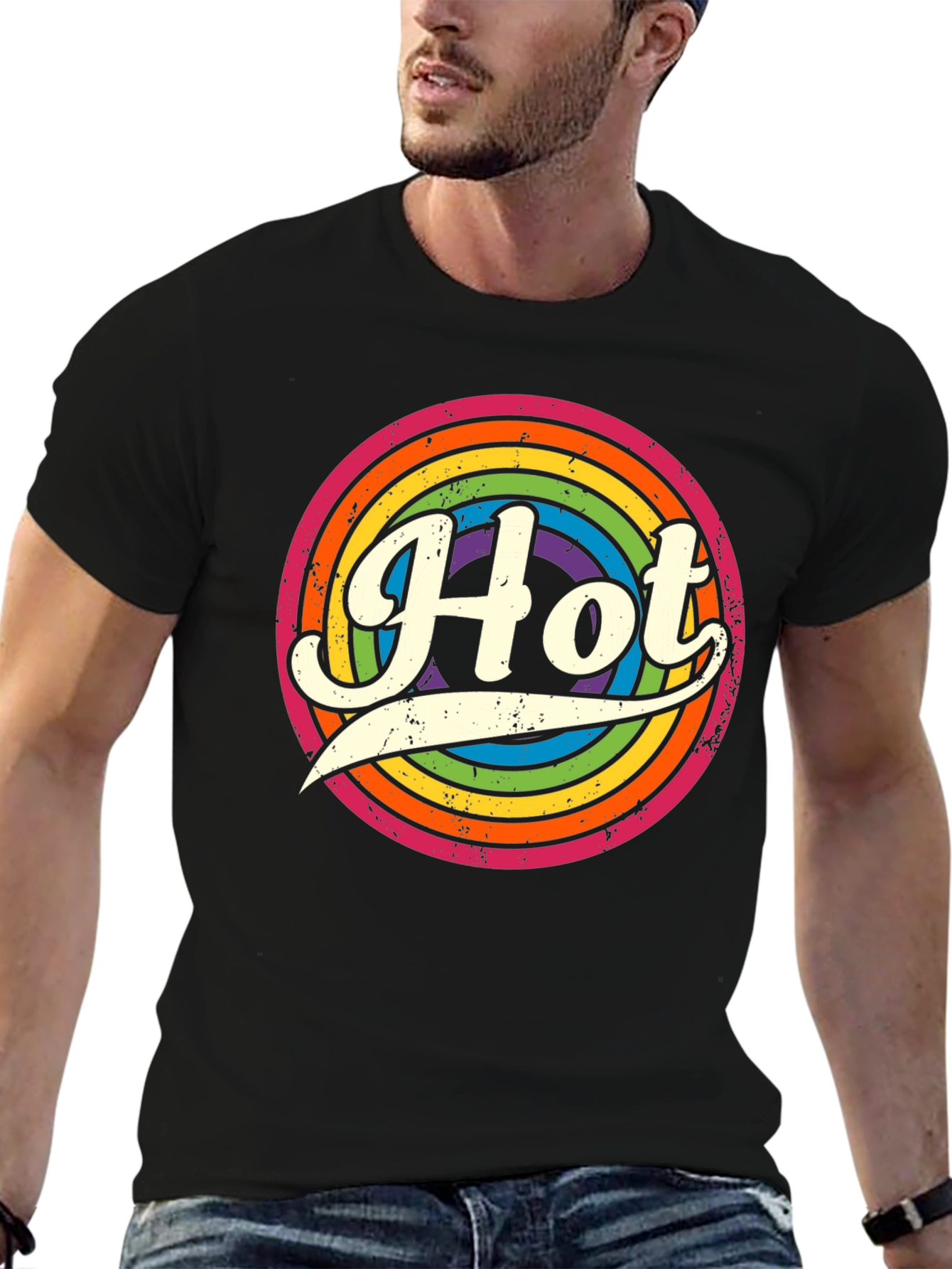Retro Rainbow Hot T-Shirt