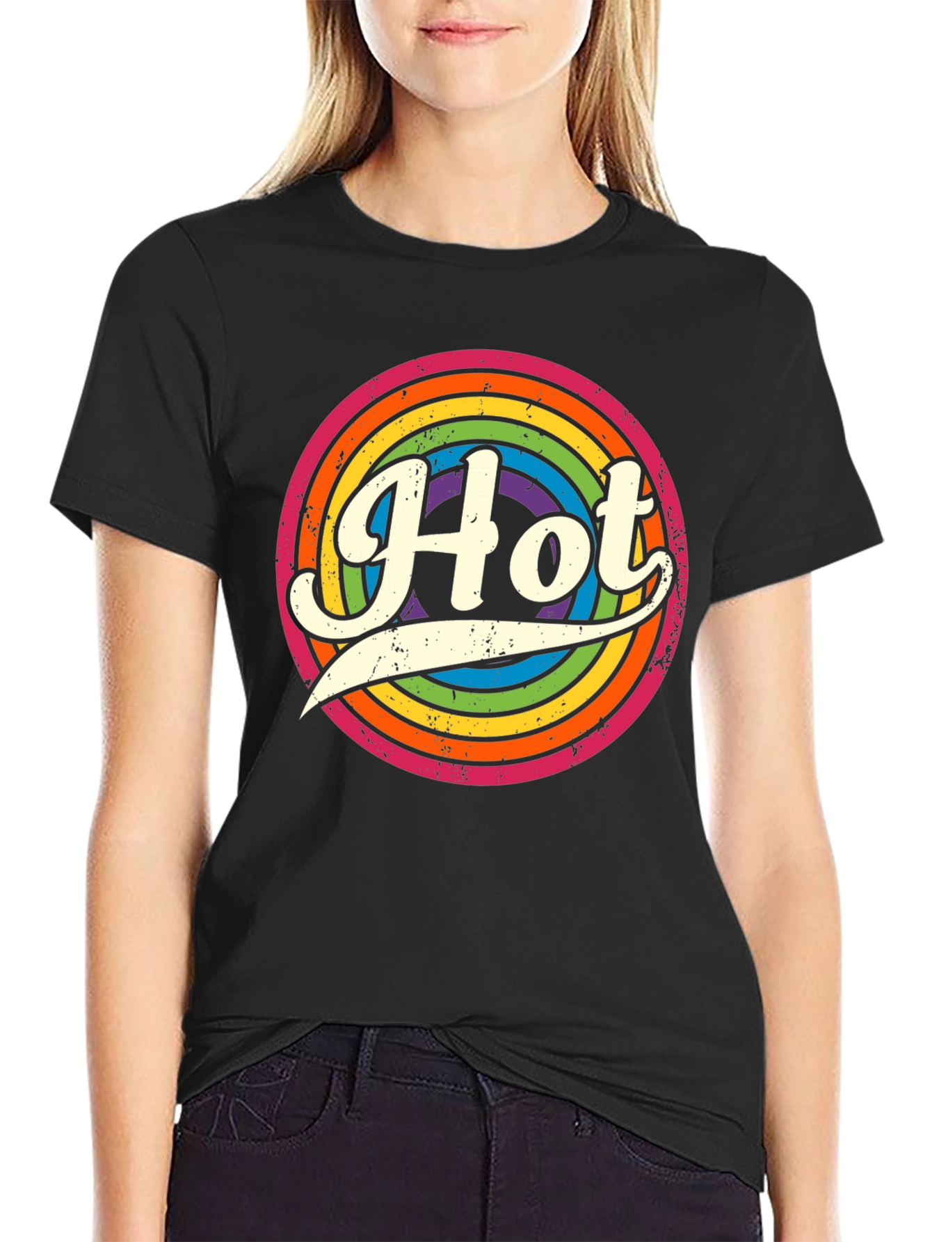 Retro Rainbow Hot T-Shirt