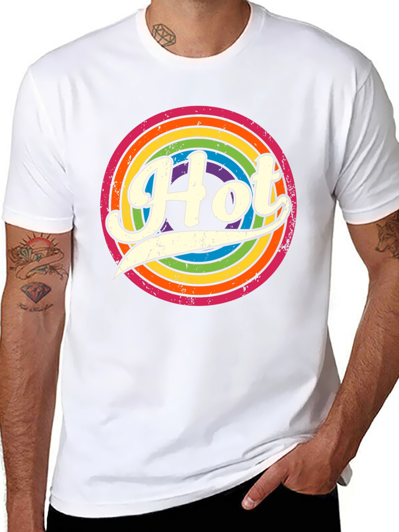 Retro Rainbow Hot T-Shirt