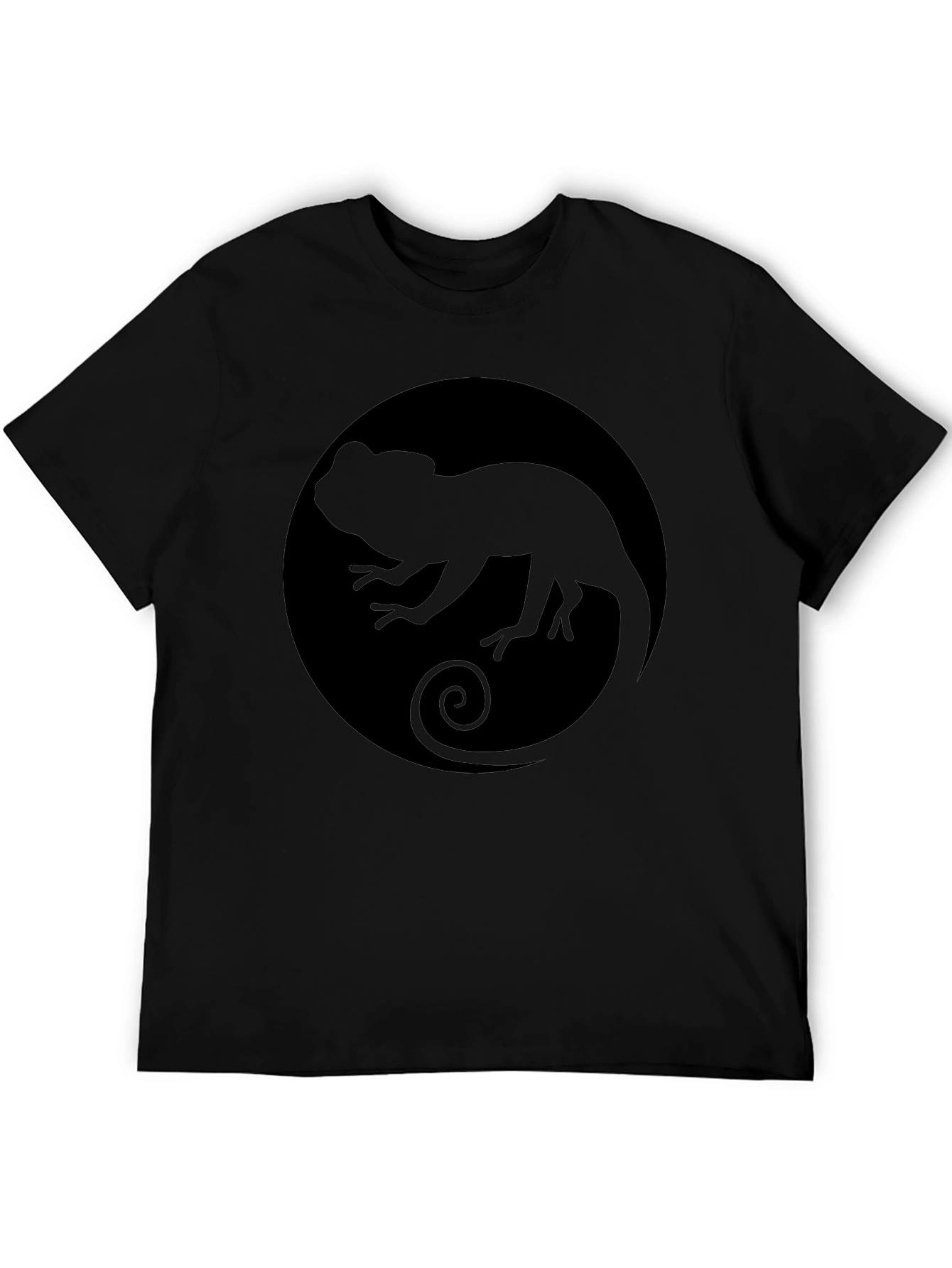 Chameleon Circle Graphic Tee - Black