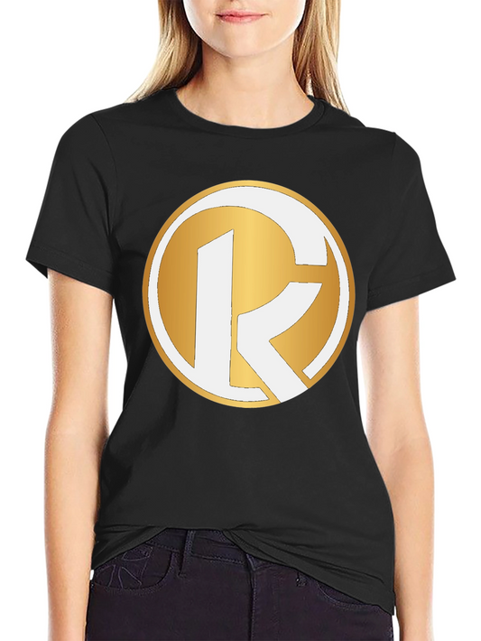Golden Emblem Tee - Stylish Graphic Print T-Shirt