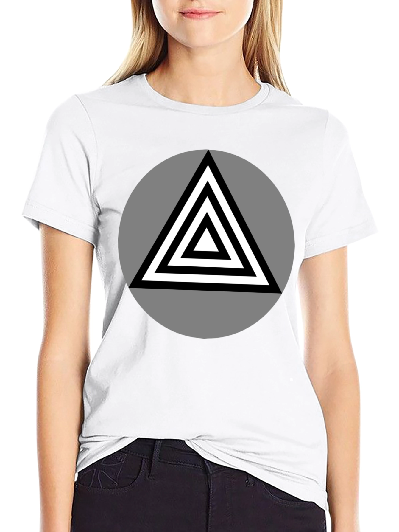 Geometric Triangle Graphic T-Shirt
