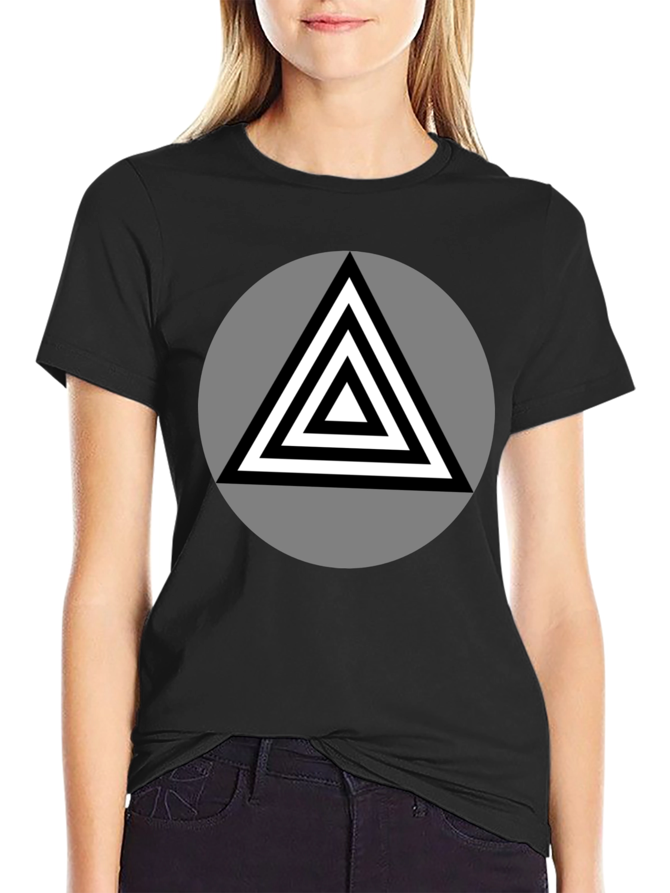 Geometric Triangle Graphic T-Shirt