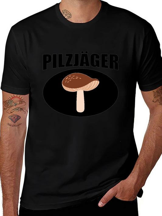 Pilzjäger Mushroom Hunter Graphic Tee - Black