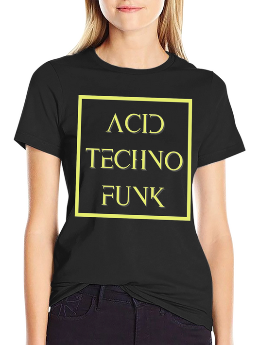 Acid Techno Funk Graphic T-Shirt - Black