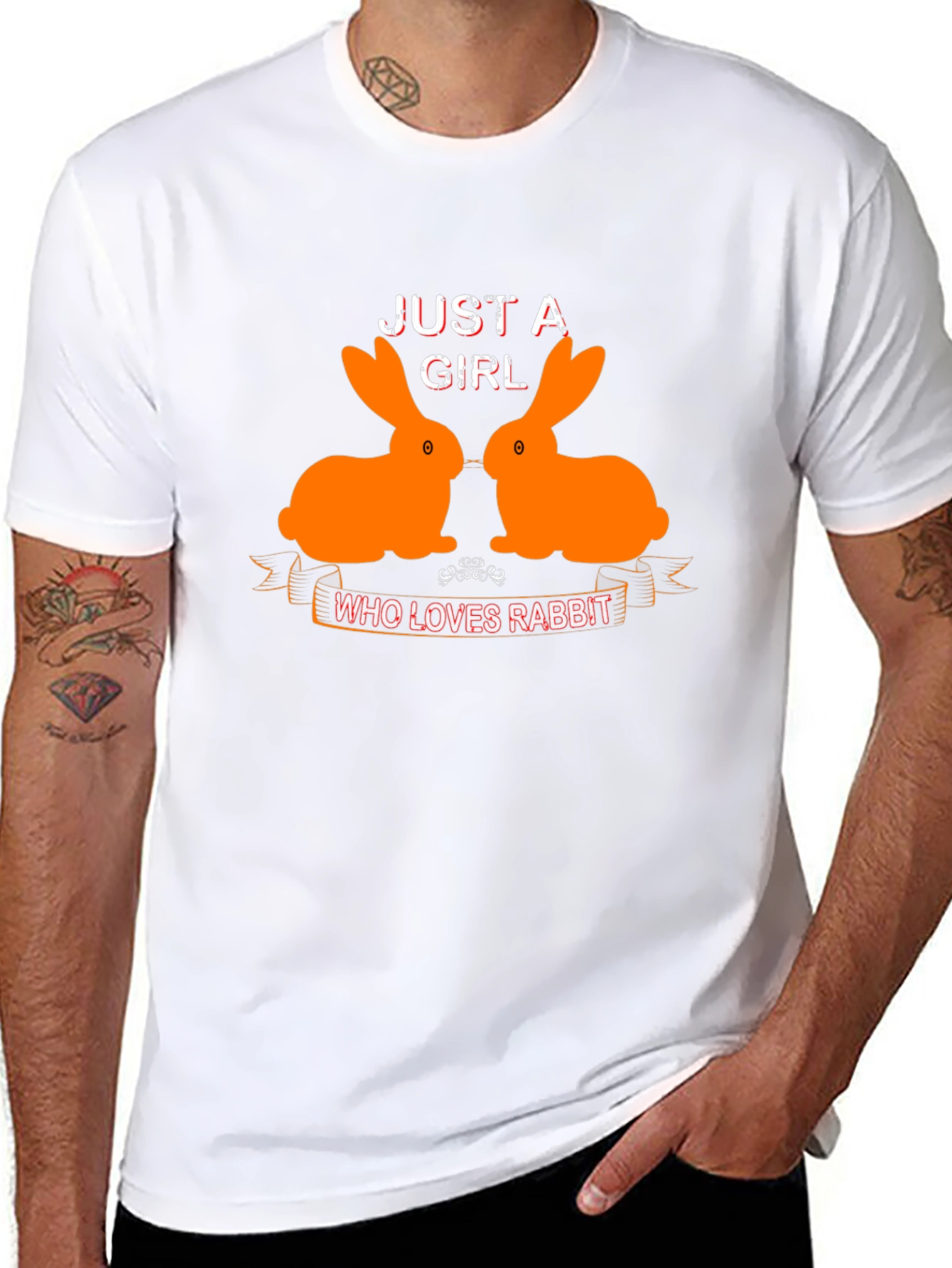 Just A Girl Who Loves Rabbits Graphic T-Shirt