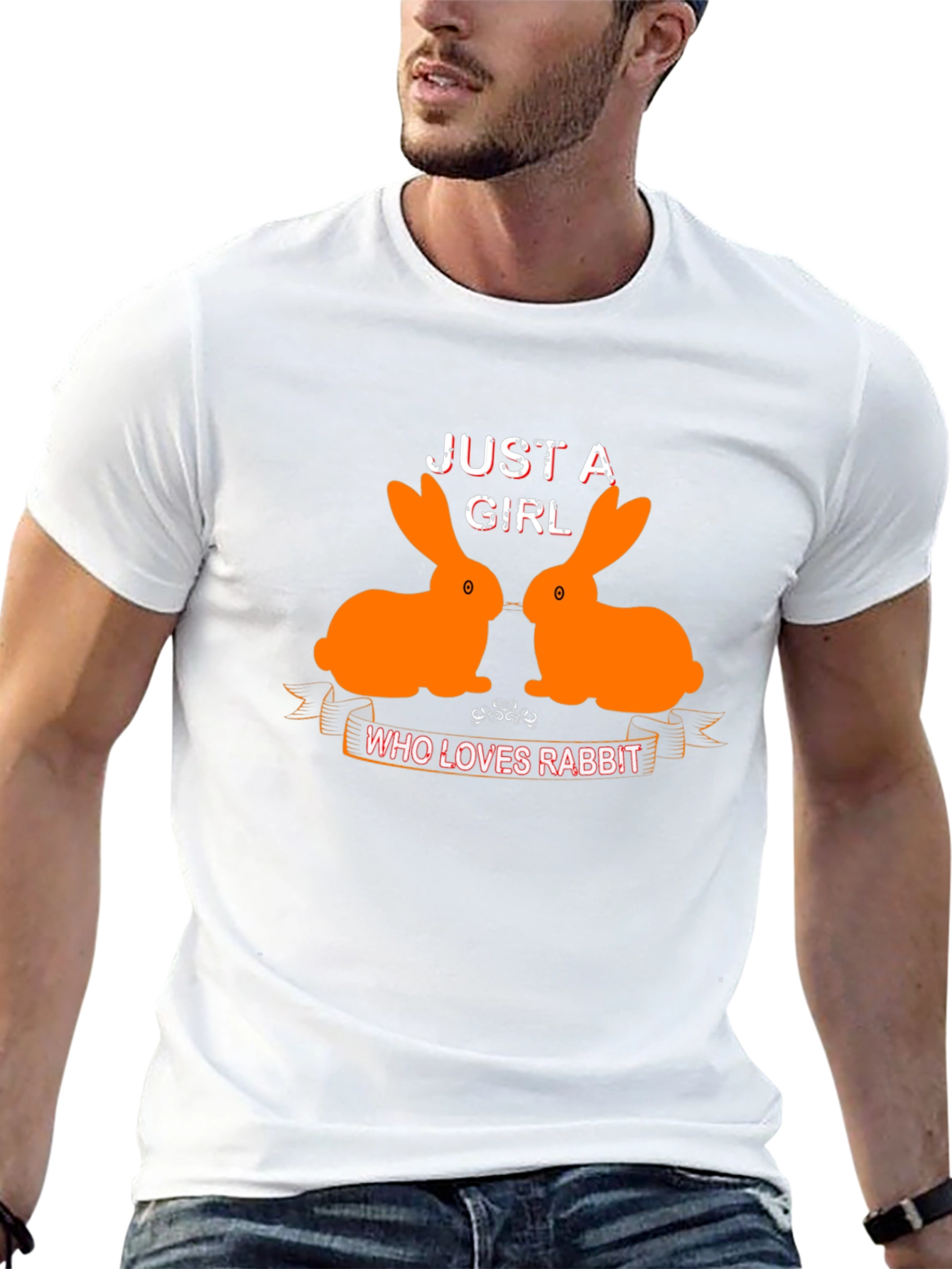 Just A Girl Who Loves Rabbits Graphic T-Shirt